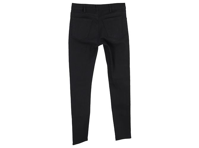 Edge Céline Jeans Slim Celine en denim negro de algodón - vista 2
