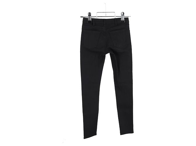 Edge Céline Jeans Slim Celine en denim negro de algodón - vista 5