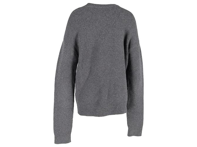 Grauer Wollpullover mit Rundhalsausschnitt von Balenciaga - Ansicht 3