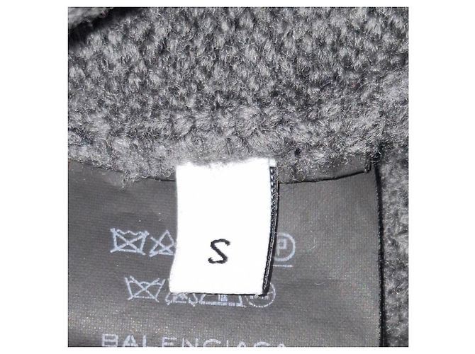 Grauer Wollpullover mit Rundhalsausschnitt von Balenciaga - Ansicht 4