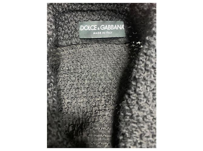 Dolce & Gabbana Wollbouclé-Jacke Schwarz - Ansicht 3