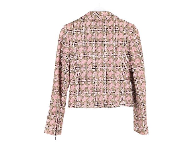 Timeless Blazer de tweed de pata de gallo de Chanel en algodón rosa Multicolor - vista 5