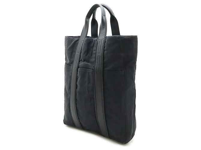 Bolso tote de nylon y cuero Hermès Acapulco Negro - vista 2