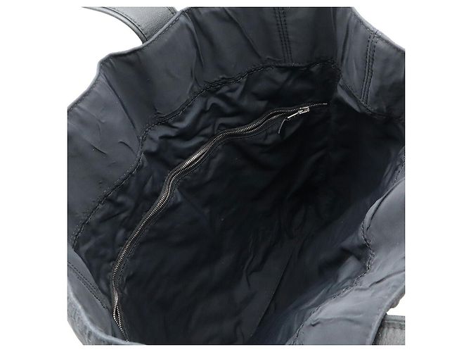 Bolso tote de nylon y cuero Hermès Acapulco Negro - vista 5