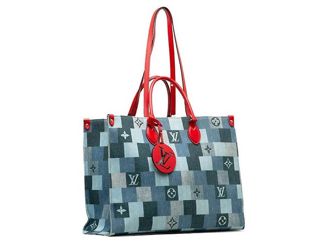 Louis Vuitton Denim Leder OnTheGo GM Tote Bag - Ansicht 2
