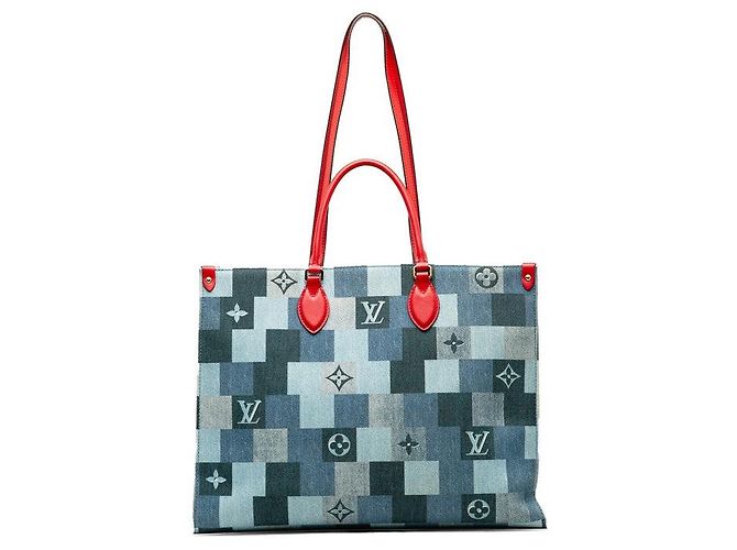 Louis Vuitton Denim Leder OnTheGo GM Tote Bag - Ansicht 3
