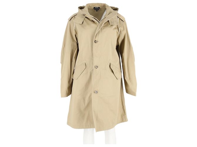Apc Abrigo parka con capucha A.P.C. en algodón beige - vista 4