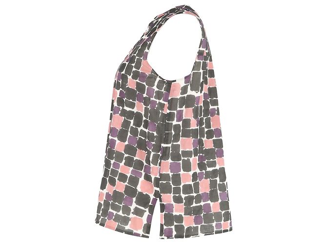 Top con pieghe stampato Max Mara in cotone multicolore - vista 2