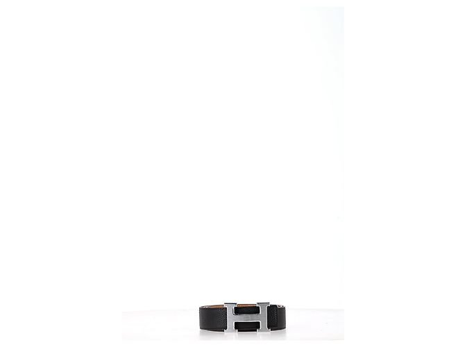 Hebilla de cinturón Hermès Constance & correa reversible de 38 mm en cuero negro - vista 4
