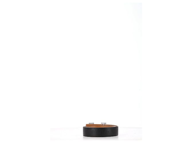 Hebilla de cinturón Hermès Constance & correa reversible de 38 mm en cuero negro - vista 6