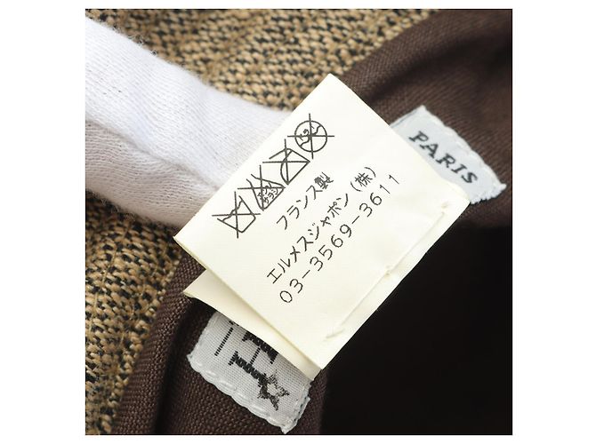 Hermès Sombrero de algodón Hermes Castaño - vista 6