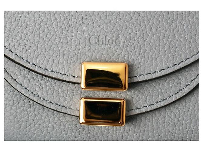 Carteira Mini Chloé Georgia Wash Blue - vista 4