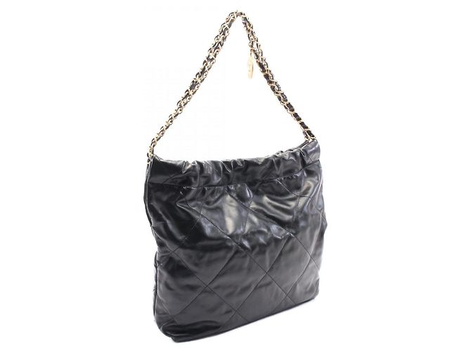 Bolsa tote de couro Chanel 22 Preto - vista 2