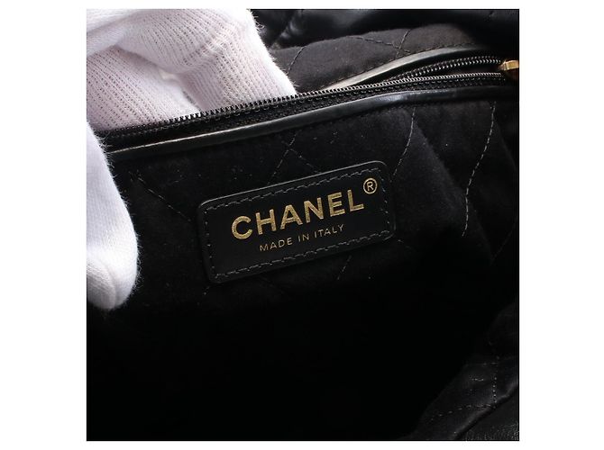 Bolsa tote de couro Chanel 22 Preto - vista 4