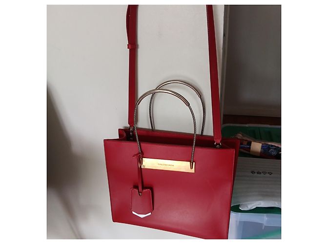 Borsa Balenciaga Cable Rossa in Pelle Rosso - vista 14