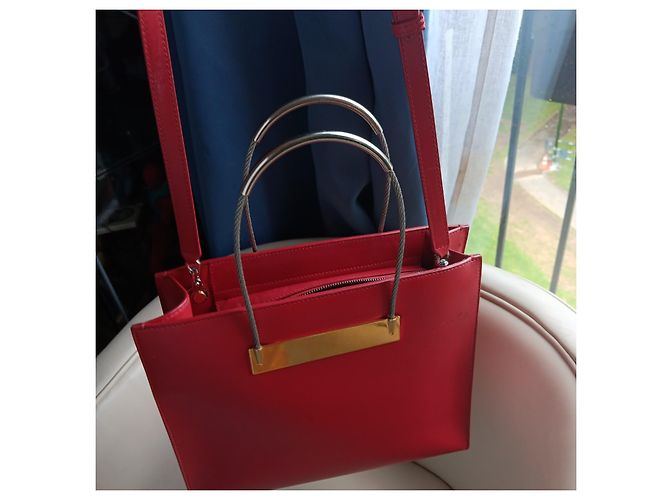 Borsa Balenciaga Cable Rossa in Pelle Rosso - vista 15