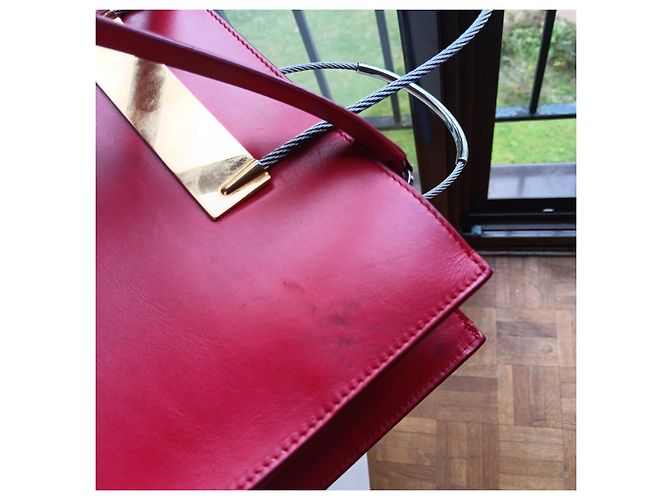 Borsa Balenciaga Cable Rossa in Pelle Rosso - vista 4
