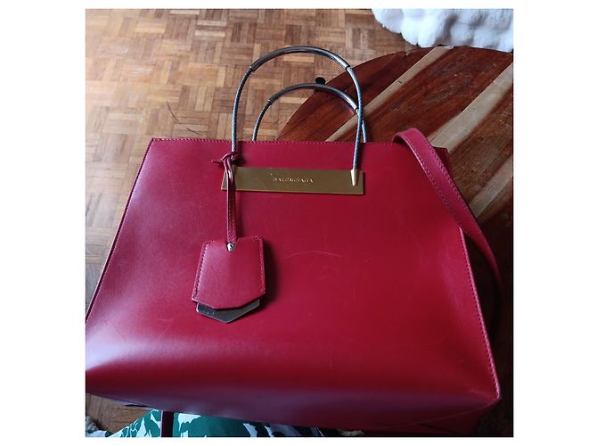 Borsa Balenciaga Cable Rossa in Pelle Rosso - vista 7