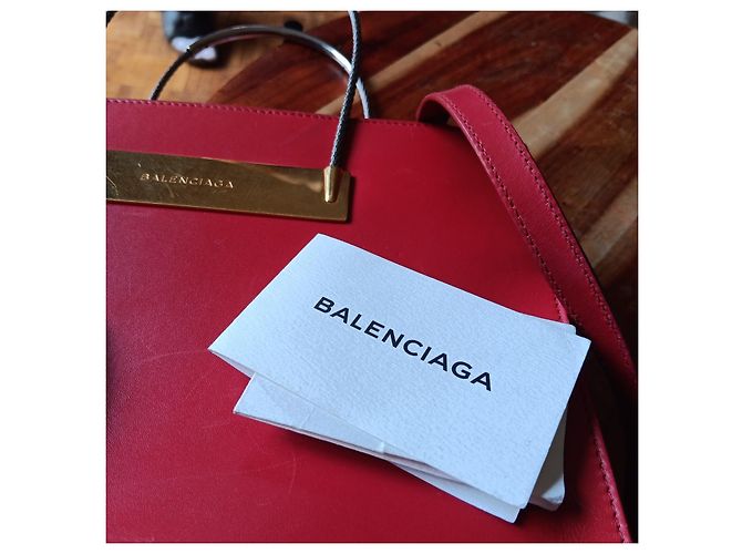 Borsa Balenciaga Cable Rossa in Pelle Rosso - vista 8