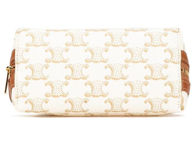 Céline Borsa a spalla in pelle PVC Triomphe di Celine Bianco - vista 3