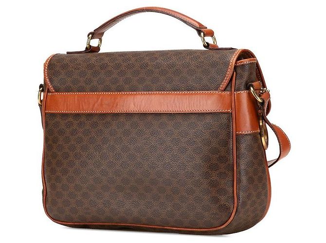 Céline Borsa 2 in 1 in pelle PVC Celine Macadam Marrone - vista 2