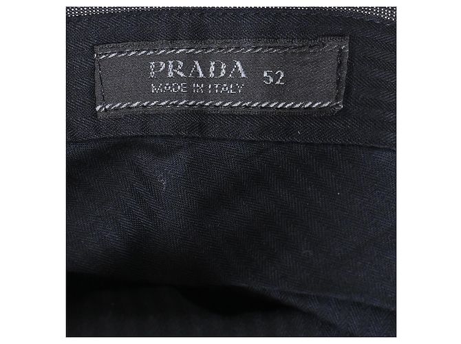 Prada gerade Hosen aus grauer Wolle - Ansicht 4