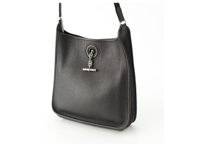 Hermès Hermes Vespa PM Leather Shoulder Bag Black - view 2