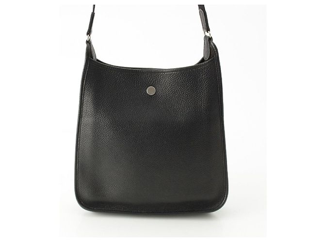 Hermès Hermes Vespa PM Leather Shoulder Bag Black - view 4
