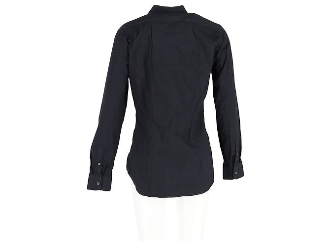 Camisa de botones Prada en algodón negro - vista 6