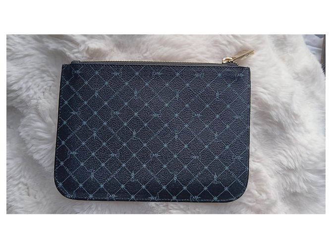 Clutch Trussardi in pelle blu - vista 2