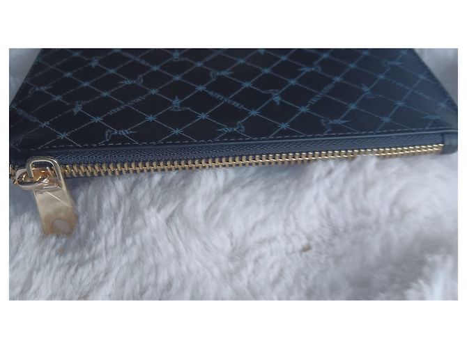 Clutch Trussardi in pelle blu - vista 6