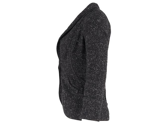 Timeless Blazer de Tweed Chanel en Algodón Negro - vista 2