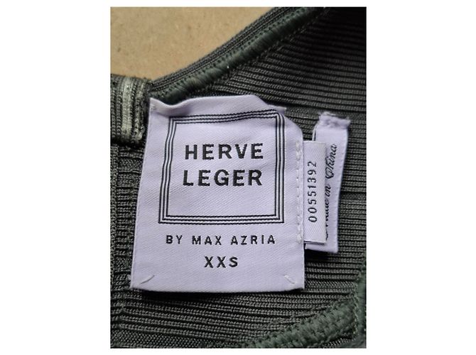 Abito bandage con ritagli in foil Herve Leger in rayon argento Metallico - vista 6