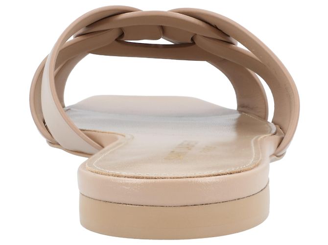 Mules Tribute de Saint Laurent en cuero suave beige - vista 3