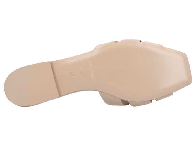 Mules Tribute de Saint Laurent en cuero suave beige - vista 4