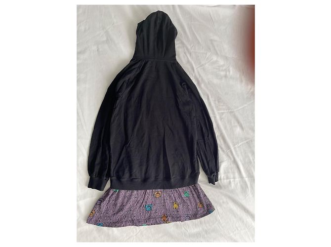 Abito con cappuccio Moschino in cotone multicolore - vista 3