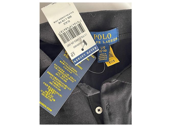 Polo Ralph Lauren Kleid aus Baumwolle Schwarz Mädchen - Ansicht 4