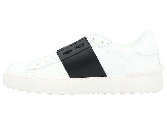 Zapatillas abiertas de piel de ternera Valentino Garavani Blanco - vista 2