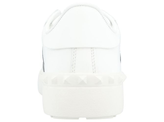 Zapatillas abiertas de piel de ternera Valentino Garavani Blanco - vista 3
