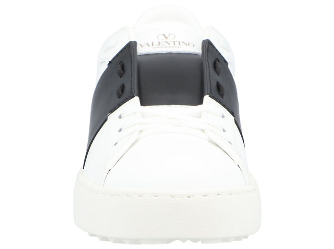 Zapatillas abiertas de piel de ternera Valentino Garavani Blanco - vista 5
