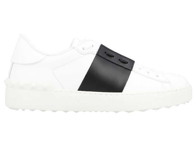 Zapatillas abiertas de piel de ternera Valentino Garavani Blanco - vista 6