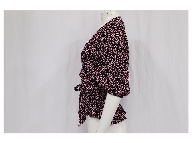Blusa Wrap Ganni en viscosa con estampado floral - vista 10