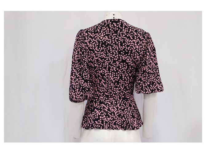 Blusa Wrap Ganni en viscosa con estampado floral - vista 11