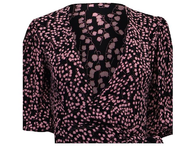Blusa Wrap Ganni en viscosa con estampado floral - vista 2