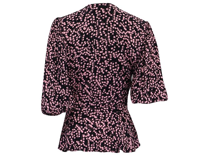 Blusa Wrap Ganni en viscosa con estampado floral - vista 4