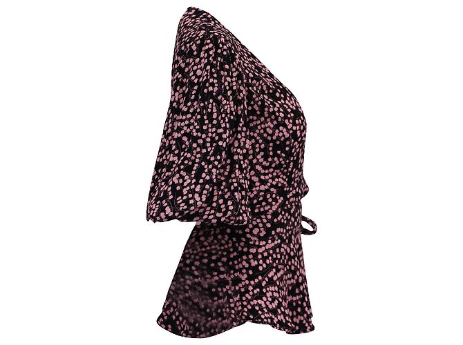 Blusa Wrap Ganni en viscosa con estampado floral - vista 5