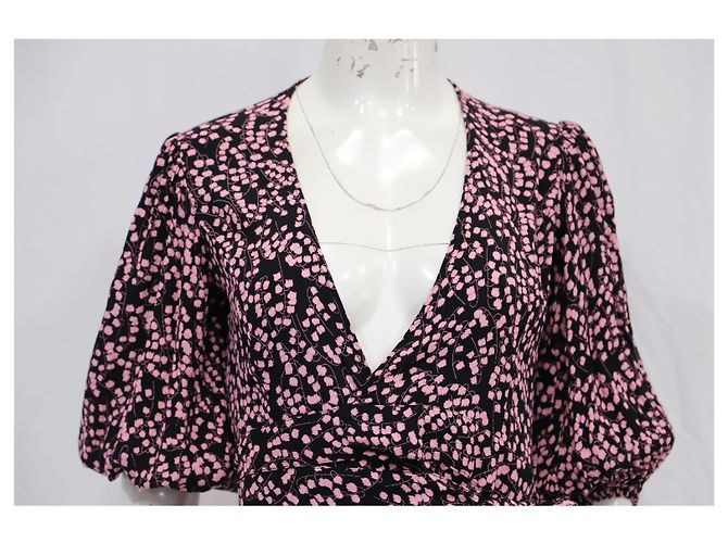 Blusa Wrap Ganni en viscosa con estampado floral - vista 9