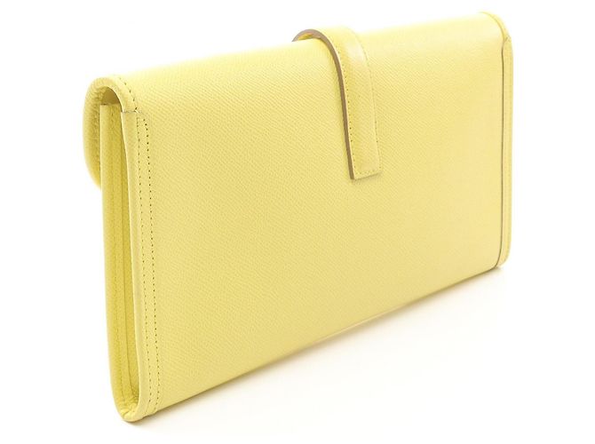 Hermès Borsa Clutch Hermes Jige Elan 29 in pelle Epsom Giallo - vista 2