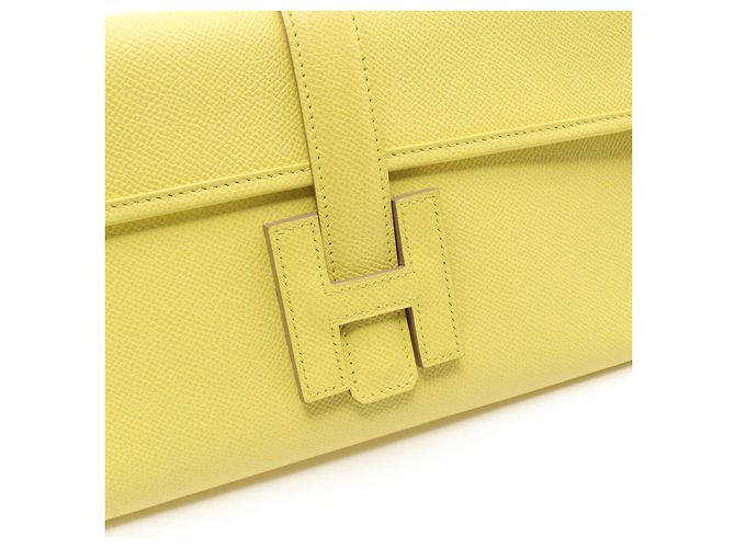 Hermès Borsa Clutch Hermes Jige Elan 29 in pelle Epsom Giallo - vista 3