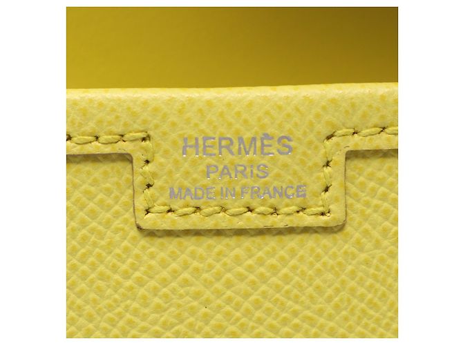 Hermès Borsa Clutch Hermes Jige Elan 29 in pelle Epsom Giallo - vista 4